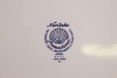 A stunning original Japanese Noritake "Primachina" collection Fair Wind pattern blue & white platter