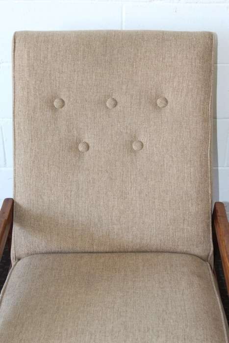 **RS17_Clearance** Vintage Danish made "Scandinavian Modern" solid teak upholstered lounge armchair