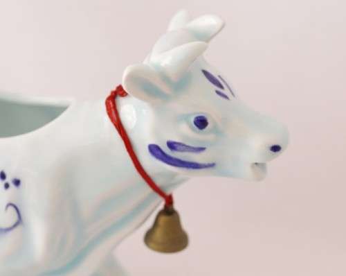 A stunning hand painted blue and white Delft Blauw of Holland porcelain "cow" milk jug/ creamer
