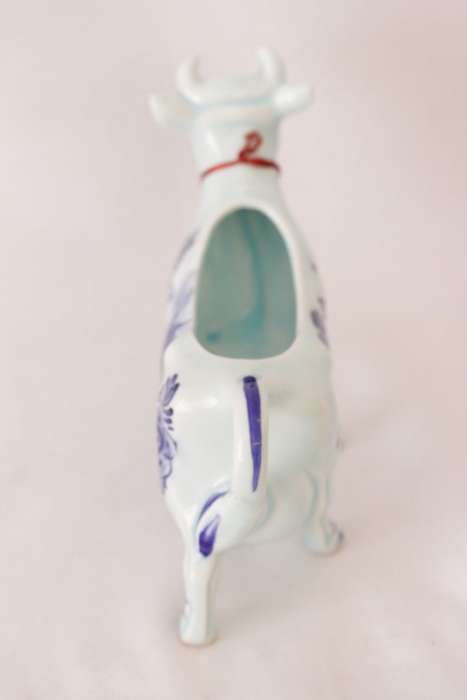 A stunning hand painted blue and white Delft Blauw of Holland porcelain "cow" milk jug/ creamer