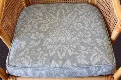 Charming & very stylish wicker and bamboo occasional arm-chair with a cushion in stunning condition!