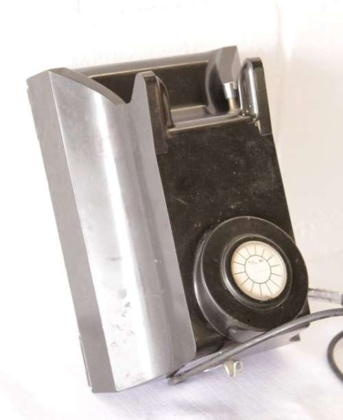 **RS17** An exceptionally rare antique c1940 Ericsson black Bakelite hand-cranked wall telephone