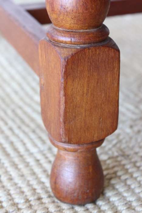 4x incredible vintage carved oak occasional dining chairs with faux leather seats - price per chair