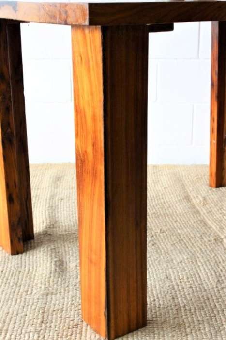 **RS17** Beautiful & well made solid sleeper wood (Rhodesian Teak) 4-seater dining table - a stunner