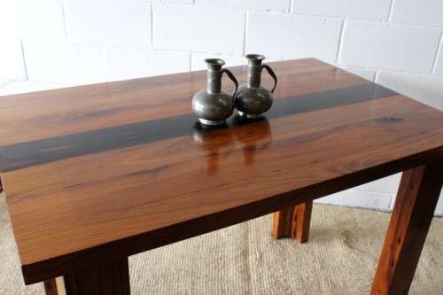 **RS17** Beautiful & well made solid sleeper wood (Rhodesian Teak) 4-seater dining table - a stunner