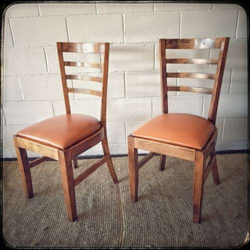 Fantastic and solidly made light stained solid Indonesian teak dining chair - price per chair