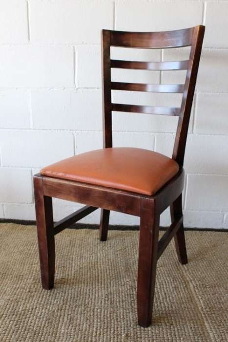 Fantastic and solidly made light stained solid Indonesian teak dining chair - price per chair