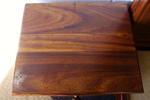 A magnificent solid Blackwood (King Size x-length) 4-poster bed w/ 2x matching bedside pedestals