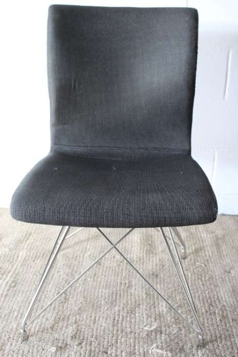 **RS17**A quality & modern styled "shaped" upholstered restaurant style chair in black & grey fabric