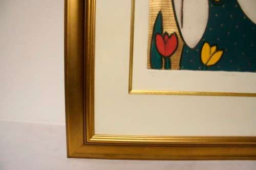 A wonderful signed & numbered (7 of 100) Anine Barnard framed etching titled "Summer dreams"
