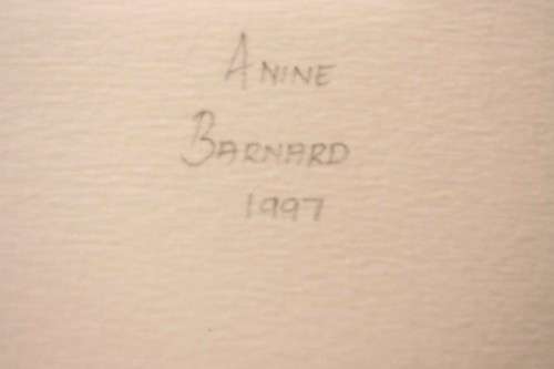 A wonderful signed & numbered (7 of 100) Anine Barnard framed etching titled "Summer dreams"