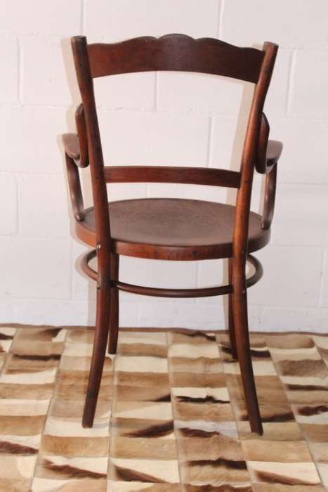 An incredible rare antique Edwardian solid oak bentwood armchair/ carver chair with pressed pattern