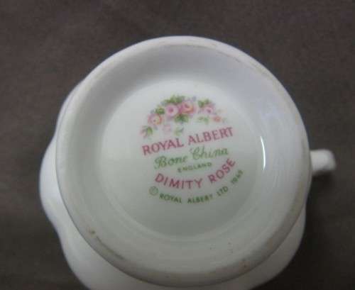 A beautiful, elegant vintage "Royal Albert" fine bone china "Dimity Roses" pattern trio. Price/trio