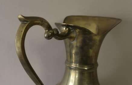 A beautiful large vintage solid brass pitcher/ jug with ornate hand chased detailing. Fabulous!!!!