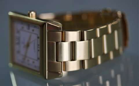 A good-looking original Christina London gold plated Swiss made diamond wrist watch.
