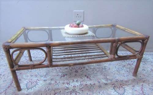 "Cane" coffee table in fantastic condition.Perfect in informal areas-Lifespace Sale