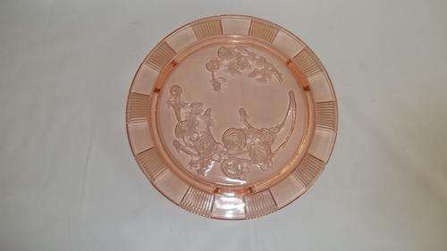 AMAZING VINTAGE (1970's) PINK GLASS FOOD PLATTER - THIS IS QUITE AN UNUSUAL PLATTER