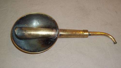 A VERY RARE ANTIQUE 19th CENTURY HAWKSLEY OF ENGLAND BRASS HEARING AID / EAR TRUMPET