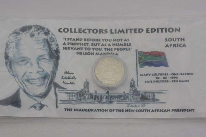 MINT COLLECTORS LIMITED EDITION MANDELA R5 INAUGURATION COIN!!! HIGHLY SORT AFTER....
