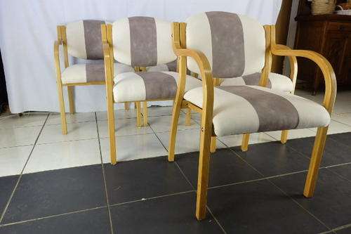 WOW!!! 6 MAGNIFICENT SOLID BENTWOOD UPHOLSTERED CHAIRS IN FANTASTIC CONDITION!!! bid/chair