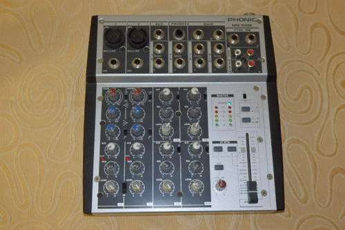 AN AWESOME "COMPACT" PHONIC MM1002 MIXING UNIT WITH SIX CHANNELS, MIC INPUTS AND MORE