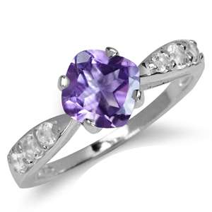 R1.00 START! Exquisite 1.33CT Genuine Amethyst Ring