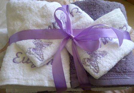GLODINA- Personalised Embroidered 3pc Towel sets