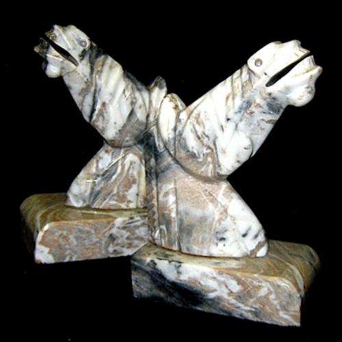 ( 4KG In Weight ) - Stunning Pair of Marble Bookends