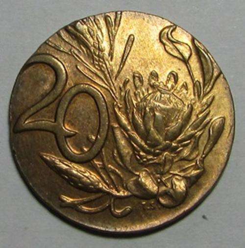 Error Coin -  Republic of South Africa 20c Piece