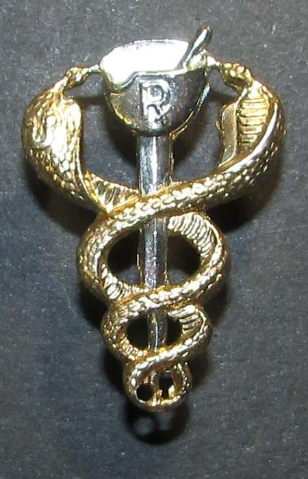 SADF - Medical Services Bi-Metal Pharmacist Breast Badge