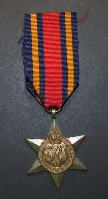 World War Two Full Size Burma Star - Not Named