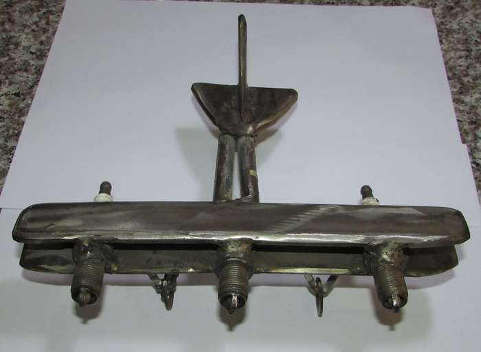 Unusual Piece - Metal Aeroplane made from Scraps