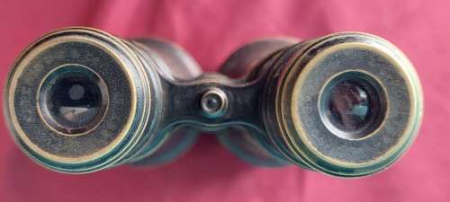 Antique Aitchison and Co ( Fleet str ) Binoculars / Field Glasses with original leather case