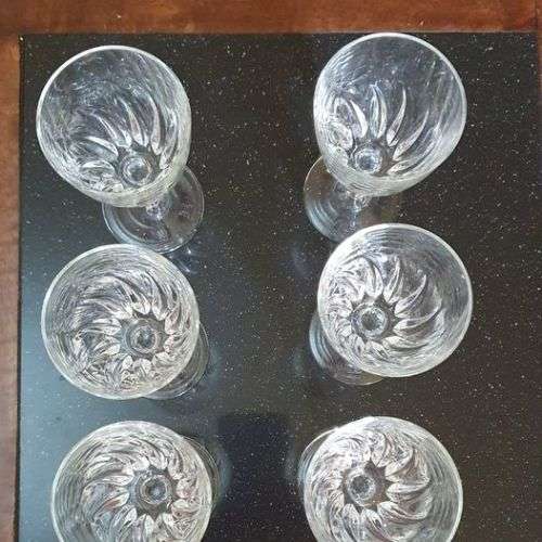 Gorgeous Set of Six Sherry Glasses