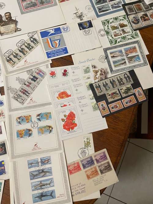 Mixed lot of covers and stamps- estate lot- see description