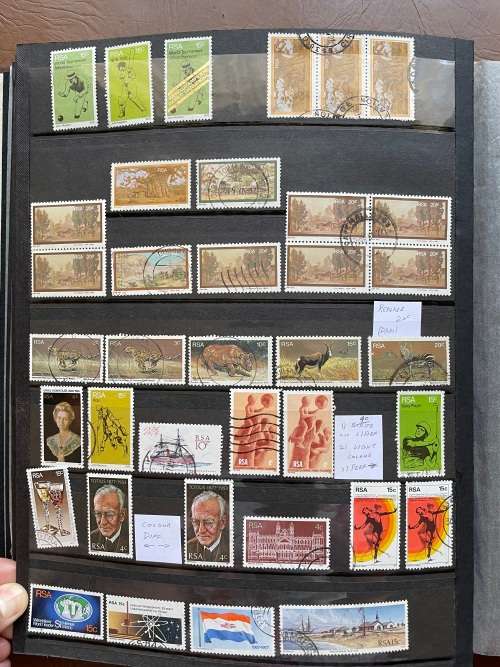 South Africa used in stockbook - estate lot - all pages in description
