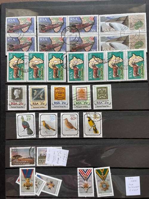 South Africa used in stockbook - estate lot - all pages in description