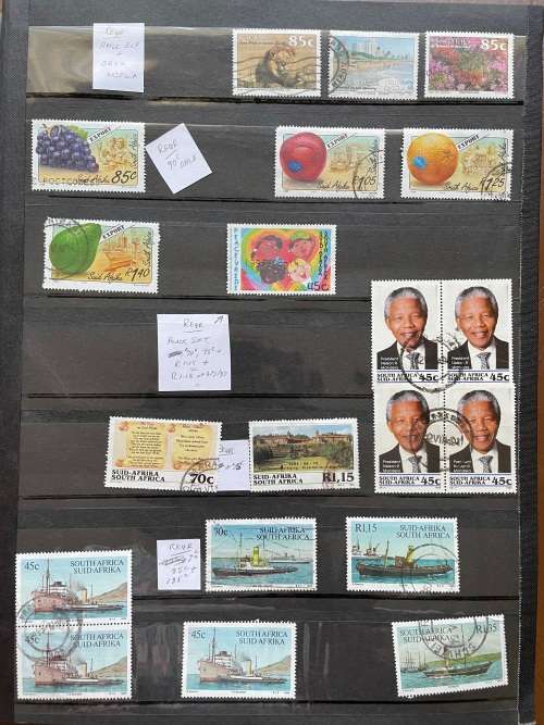 South Africa used in stockbook - estate lot - all pages in description