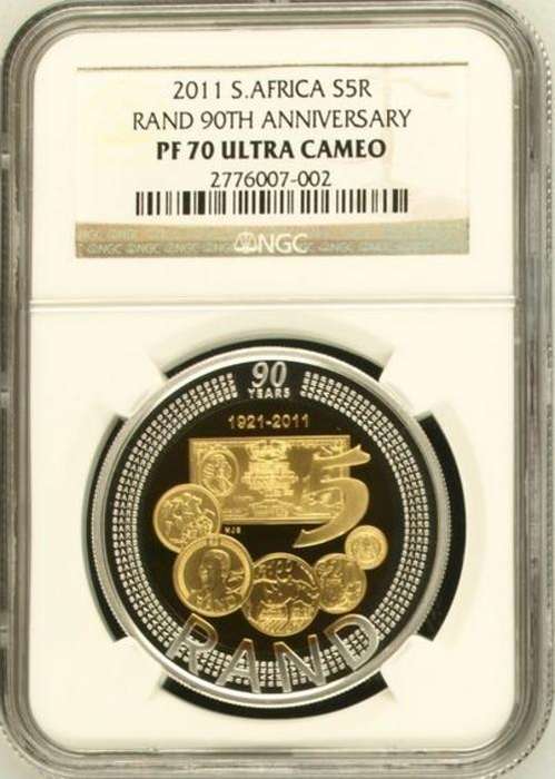WOW beautiful PF70 NGC graded SARB Coin with history, a fantastic gold plated sterling silver Coin.