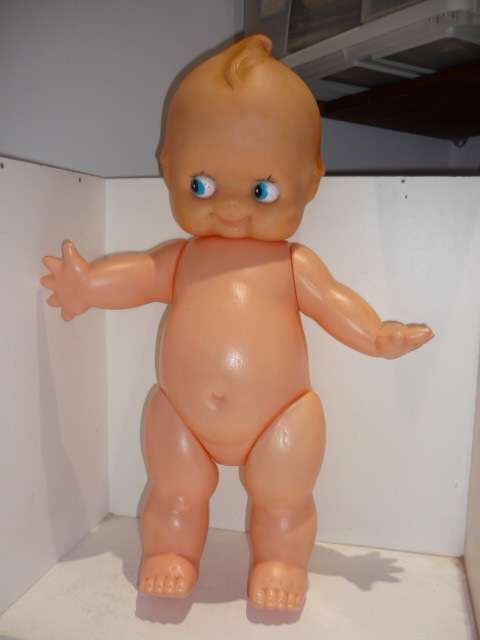 GIANT KEWPIE DOLL- HARD PLASTIC-48CM TALL