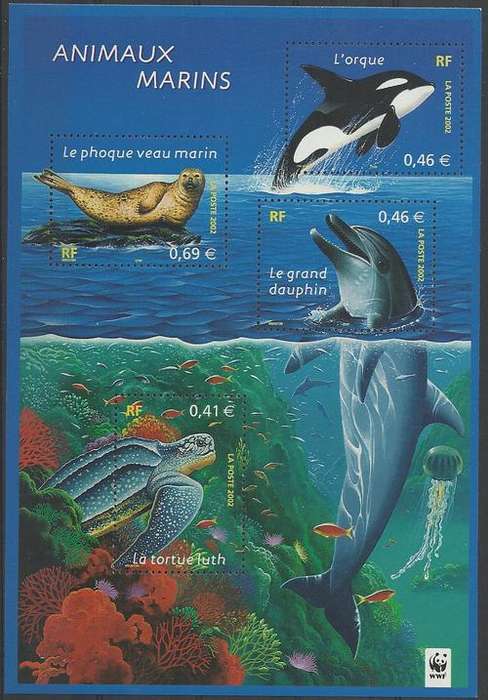 Frankryk / France 2002 - WWF - MARINE LIFE Min.Sheet - U/M - Posvars - Postfris - MNH - Fish ! Fauna