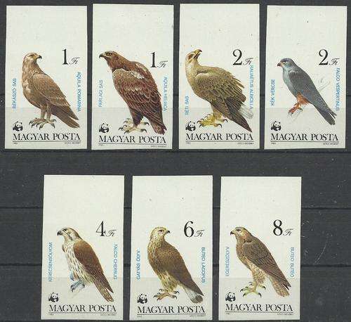 Hungaria / Hongarye 1983 WWF - VOELS - BIRDS set IMPERFORATED - Complete !!! Scarce !!! U/M !!!