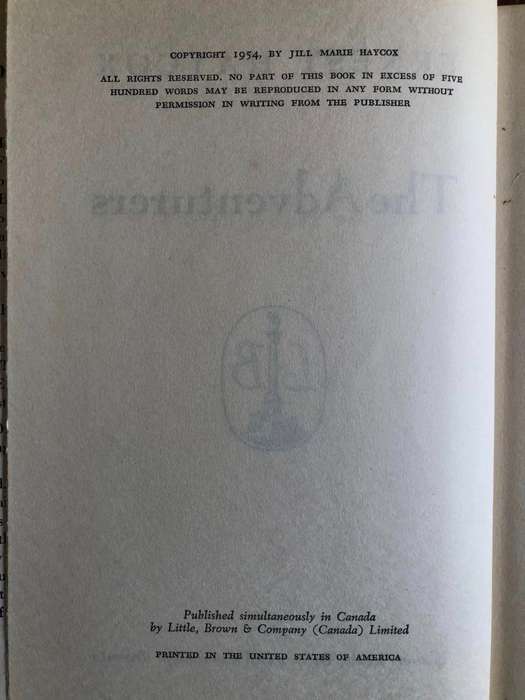 The Adventurers by Ernest Haycox - 1954 Hardcover with dust jacket
