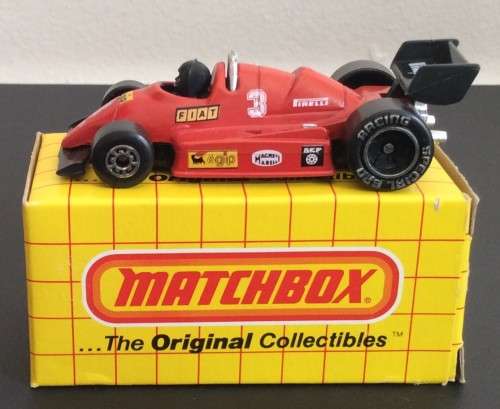 MATCHBOX FORMULA RACER #16 ! RARE RED + BLACK FIAT VARIANT ! 1983 MACAU !! + Original Box!