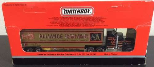 MATCHBOX TRANSPORTERS ALLIANCE RACING TEAM PETERBILT KENWORTH CY-104 !! 1992 ! RARE + Original Box