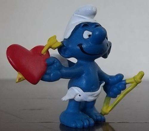 Original Vintage VALENTINE SMURF!! Peyo PORTUGAL!! 1981 !! Smurfs!!!!