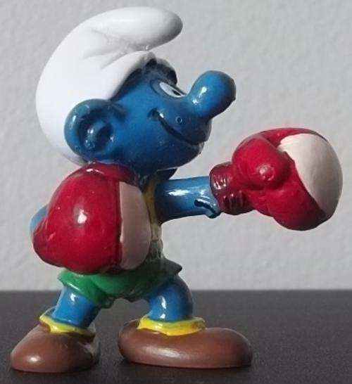 Original NEW BOXER SMURF ! RARE HIGH VALUE VARIANT !! EXCELLENT MINT CONDITION Peyo ! Smurfs!
