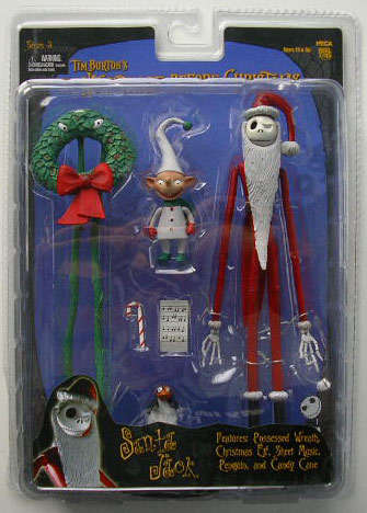 Nightmare Before Christmas SANTA JACK + Elf !!2005 NECA Collectible !! Brand New Unopened !!