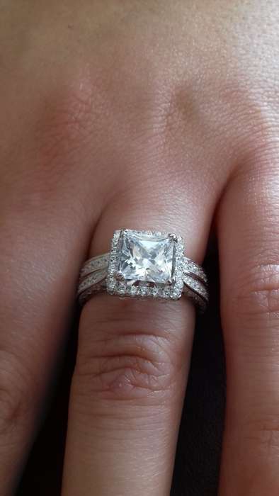 **SOLID STERLING SILVER!" 1.3 Carat Cr Diamond Stunning Vintage Style Designer Wedding Ring Set 4-11