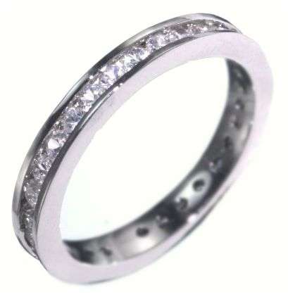 1.40CTW CHANNEL BRILLIANT CUT ETERNITY RING size 4